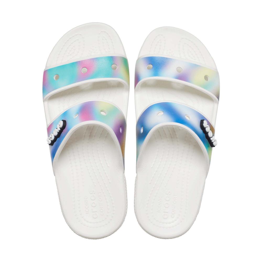 White / Multi Men's Crocs Classic Solarized Sandals | NZ 1235DFMN
